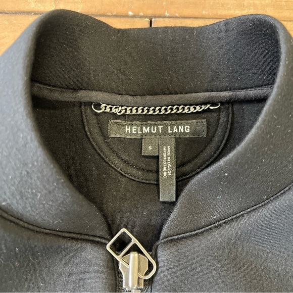 Helmut Lang Jacket Sweatshirt Black Small Dual Zip Front Logo Arm Made In USA - Picture 4 of 14
